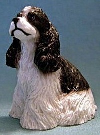 dollhouse American cocker spaniel black and white