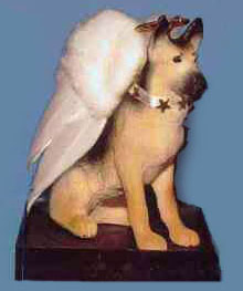 dollhouse german shepherd with halo and wings